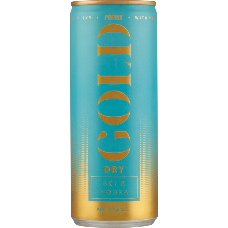 Een afbeelding van Gold Dry Sky & vodka