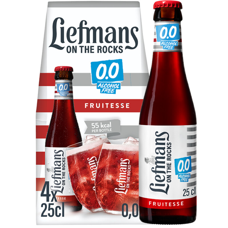 Een afbeelding van Liefmans On the rocks 0.0 4-pack