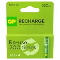 GP AAA batterij oplaadbaar 650 mAh