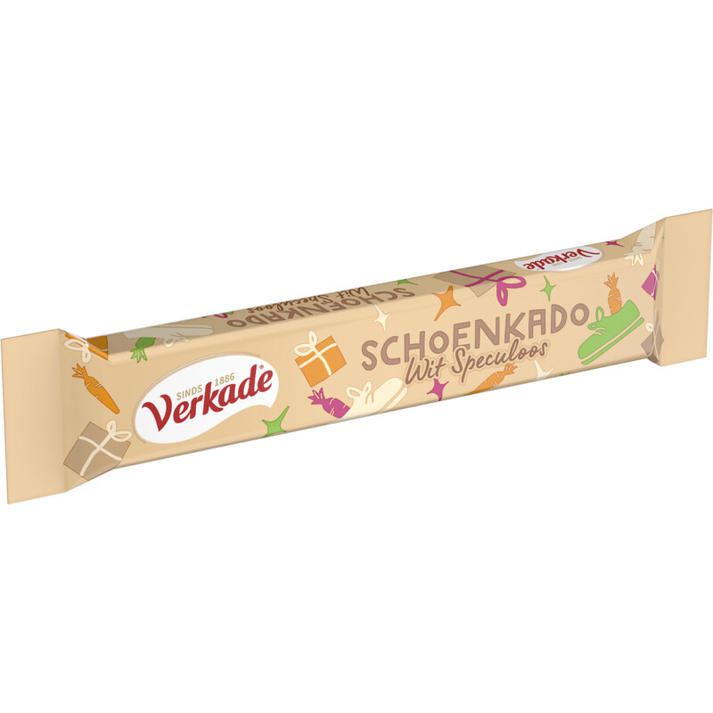 Een afbeelding van Verkade Schoenreepje wit met speculaas