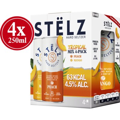 pdp-image-Stëlz Hard seltzer tropical 4-pack