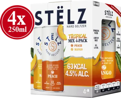 pdp-image-Stëlz Hard seltzer tropical 4-pack