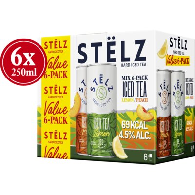 pdp-image-Stëlz Hard iced tea lemon peach 6-pack