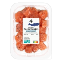 AH Roerbak zalmblokjes zeezout en peper