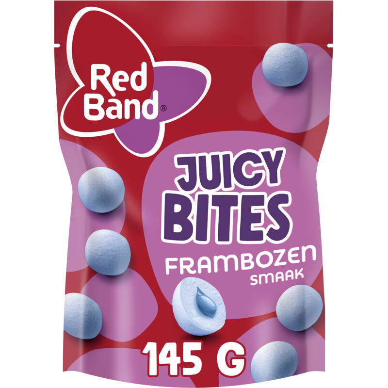 Een afbeelding van Red Band Juicy bites frambozensmaak
