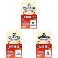 Een afbeelding van Quaker Oats express naturel havermout 3-pack
