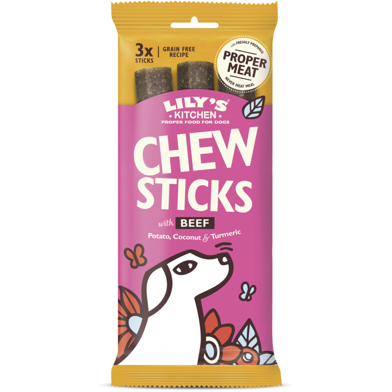 Een afbeelding van Lily's Kitchen Chew sticks with beef and potato co