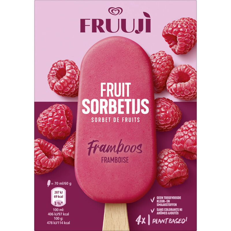 Een afbeelding van Ola Fruuji sorbetijs framboos