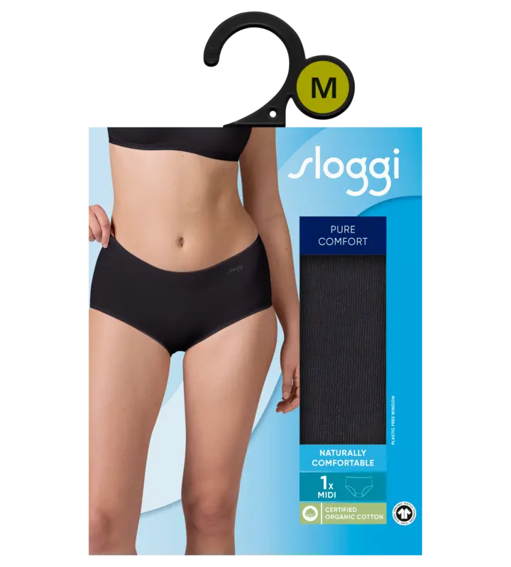 Pure comfort midi zwart maat M