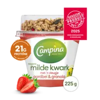 Campina Magere milde kwark aardbei & granola
