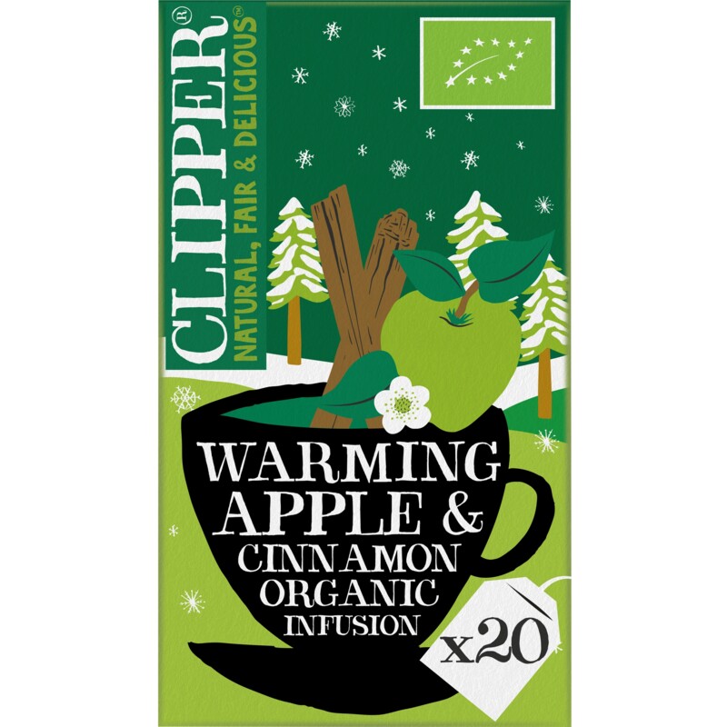 Een afbeelding van Clipper Warming apple & cinnamon organic