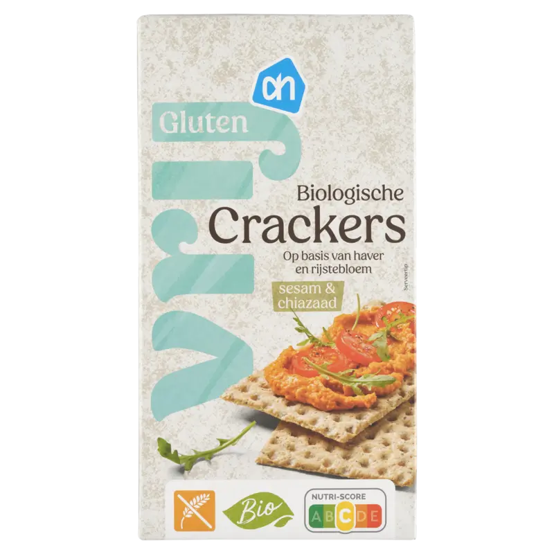 AH Glutenvrij Biologisch crackers sesam & chiazaad