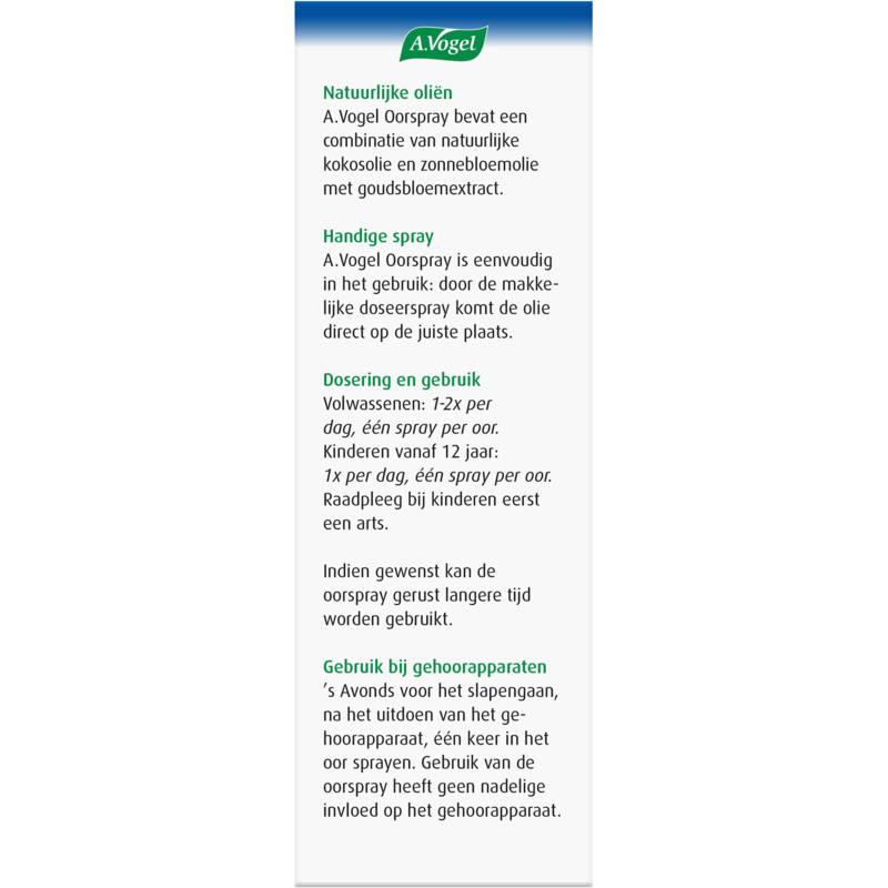 Een afbeelding van A.Vogel Oorspray jeuk spray