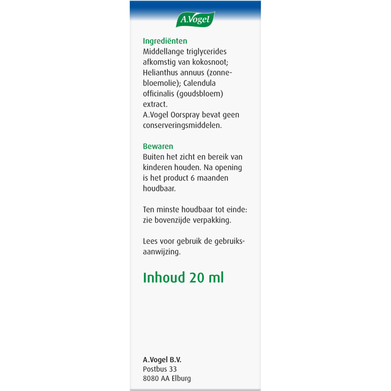 Een afbeelding van A.Vogel Oorspray jeuk spray