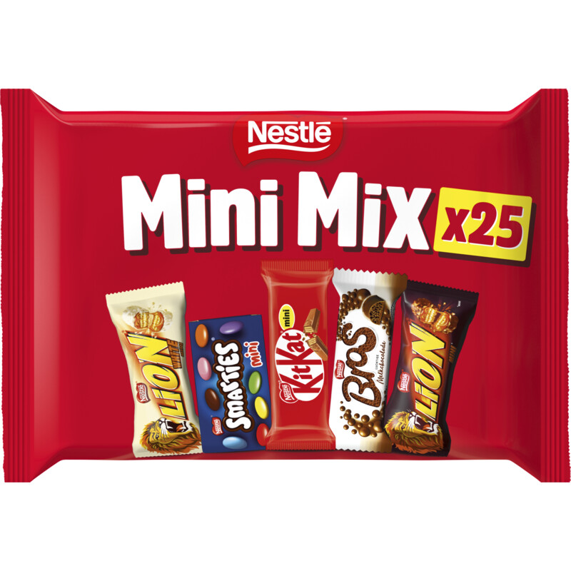 Een afbeelding van Nestlé Mini mix repen uitdeelzak