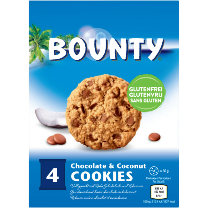 Een afbeelding van Bounty Chocolate & coconut cookies gluten free