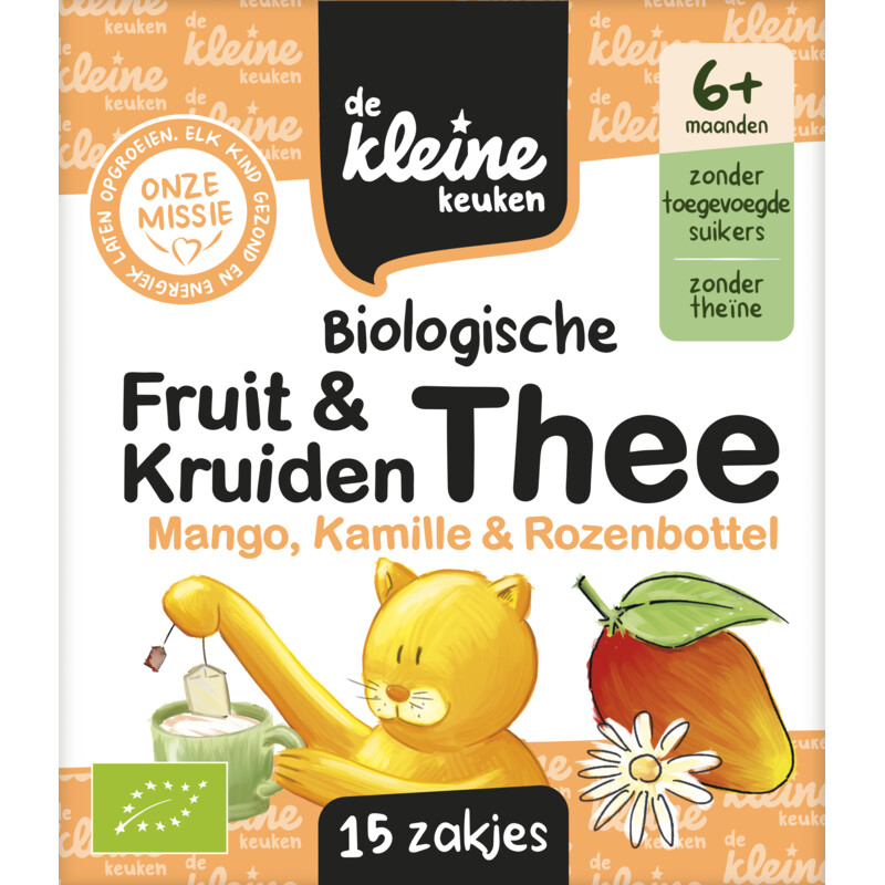 Een afbeelding van De Kleine Keuken Biologische fruit & kruidenthee 6m+