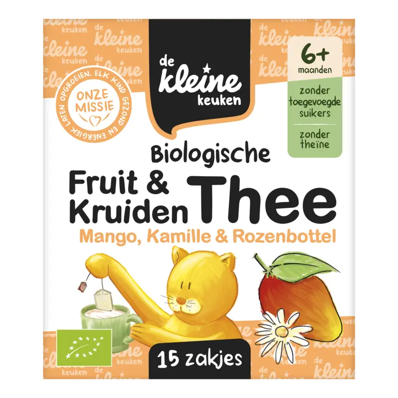 Biologische Fruit & Kruiden Thee Mango, Kamille & Rozenbottel 6+ Maanden