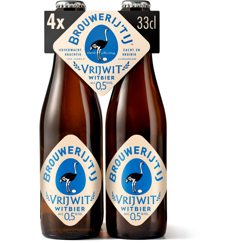 Een afbeelding van Brouwerij 't IJ Vrijwit 0.5% 4-pack