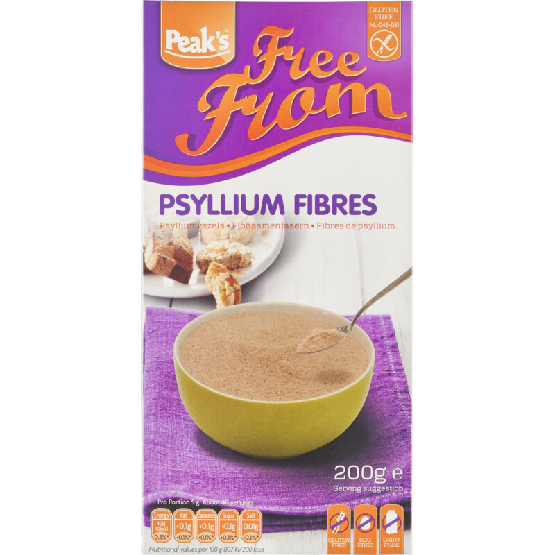 Een afbeelding van Peak's Psylliumvezels glutenvrij