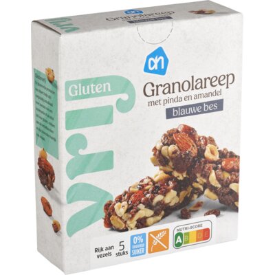 pdp-image-AH Glutenvrij Granolareep pinda en amandel blauwe bes