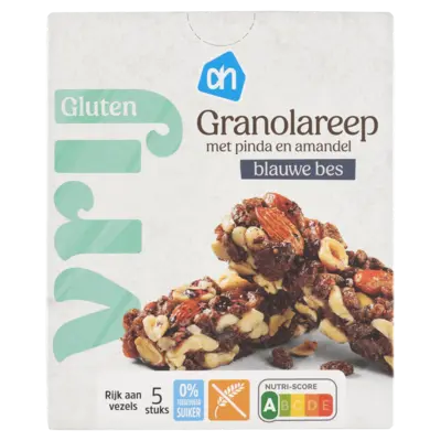 pdp-image-AH Glutenvrij Granolareep pinda en amandel blauwe bes