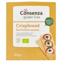 Consenza Cracker boekweit quinoa glutenvrij bio