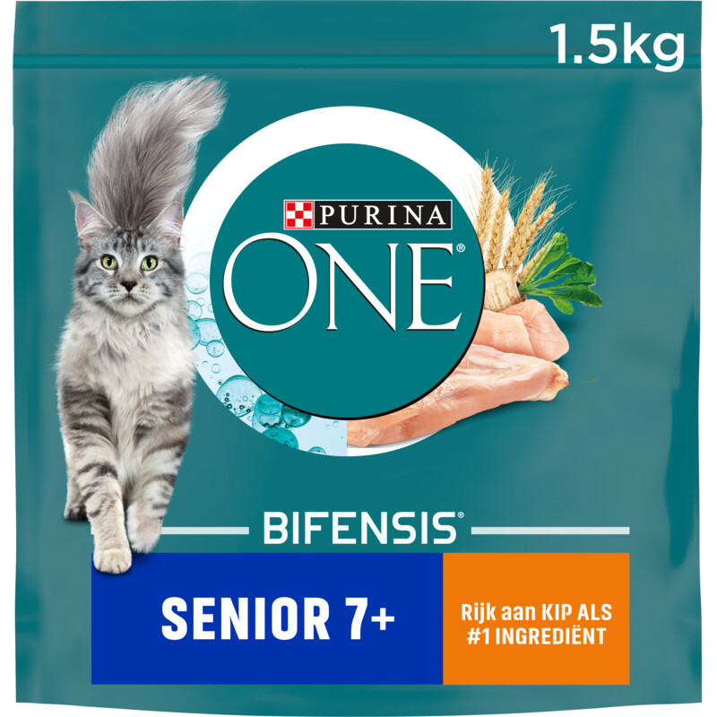 Een afbeelding van Purina ONE Senior 7+ rijk aan kip