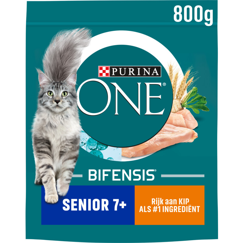 Een afbeelding van Purina ONE Senior rijk aan kip