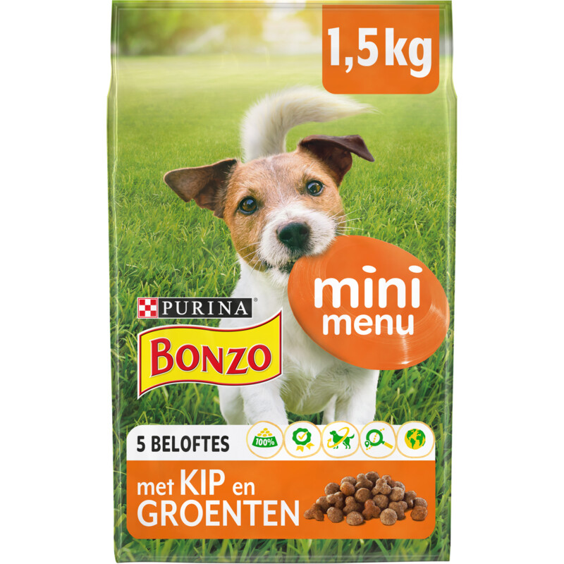 Een afbeelding van Bonzo Mini menu adult met kip en groenten