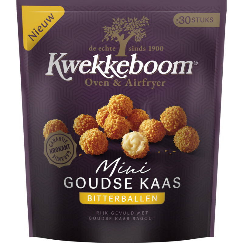 Een afbeelding van Kwekkeboom Mini bitterballen goudse kaas