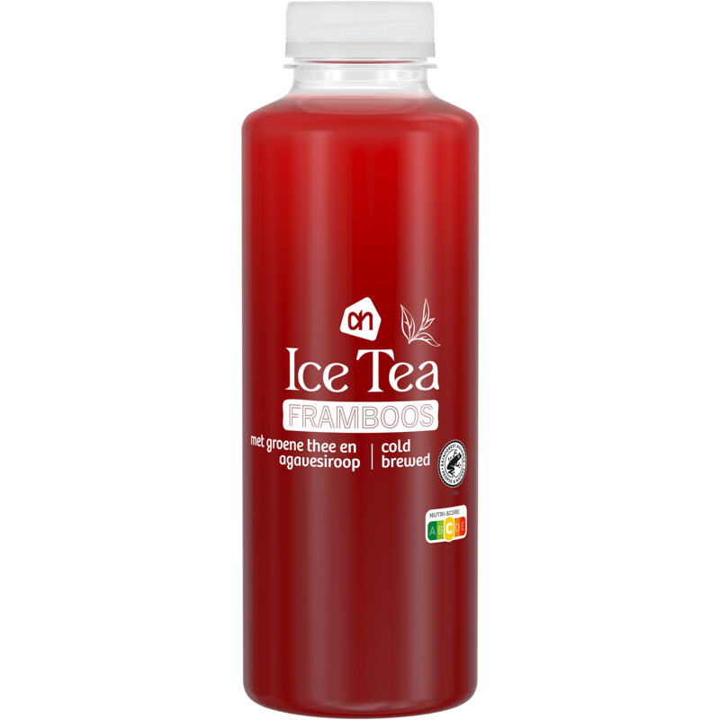 Een afbeelding van AH Ice tea framboos met groene thee