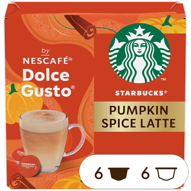 Een afbeelding van Starbucks Dolce gusto pumpkin spice latte capsules
