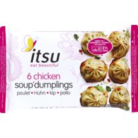 Een afbeelding van Itsu Chicken soup dumplings