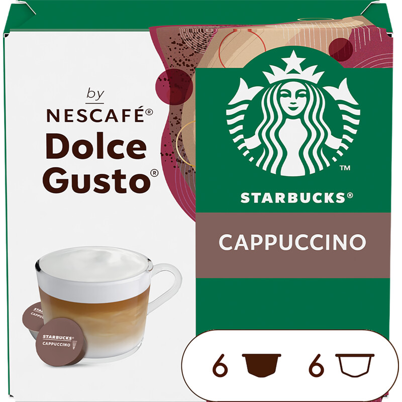 Een afbeelding van Starbucks Dolce gusto compatible cappuccino