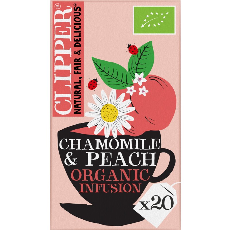 Een afbeelding van Clipper Chamomile peach organic infusion