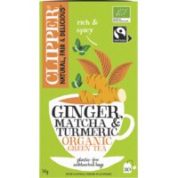 Een afbeelding van Clipper Ginger matcha turmeric organic green tea