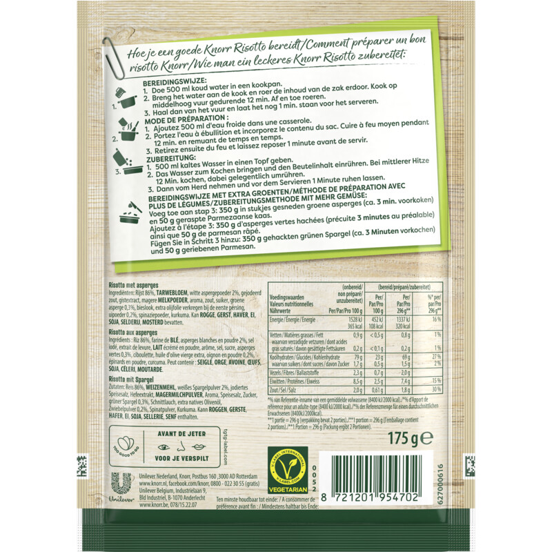Een afbeelding van Knorr Risotto asperges