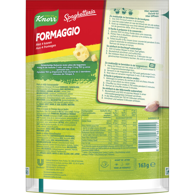 Een afbeelding van Knorr Spaghetteria formaggio