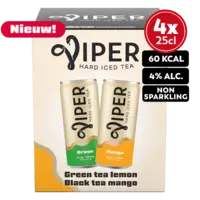 Viper Hard iced tea green & mango 4-pack