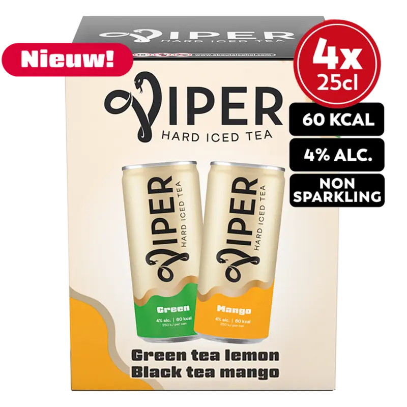 Hard iced tea green & mango 4-pack