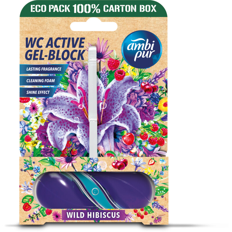 Een afbeelding van Ambi Pur Wc active tri-gel wild hibiscus