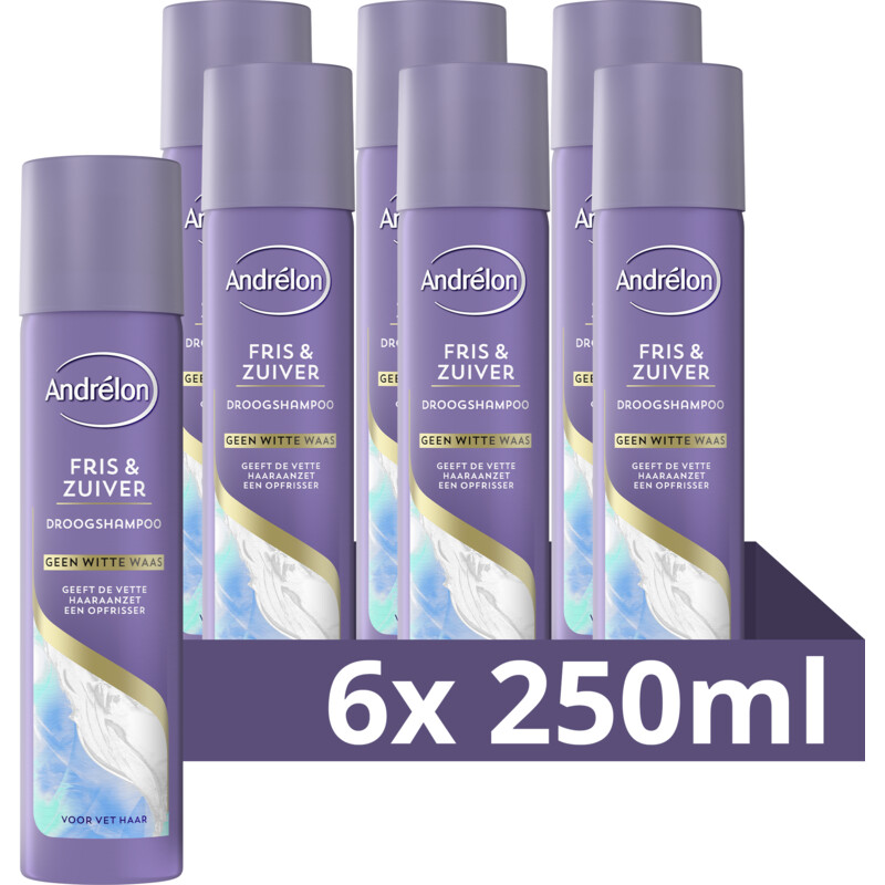 Een afbeelding van Andrélon Fris & zuiver droogshampoo voor vet haar