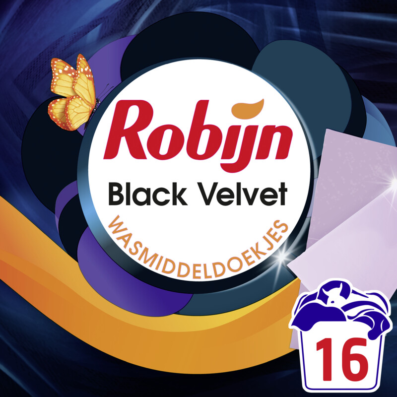 Een afbeelding van Robijn Wasmiddeldoekjes black