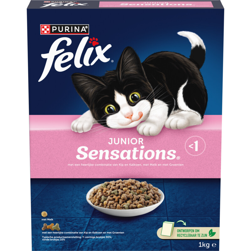 Een afbeelding van Felix Sensations junior met kip & kalkoen