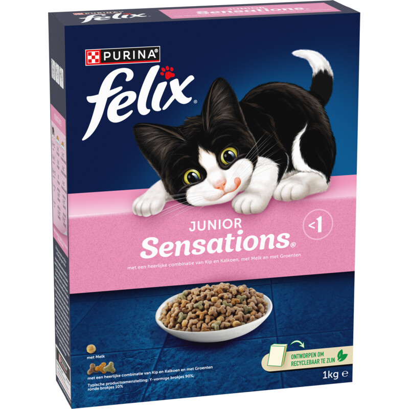 Een afbeelding van Felix Sensations junior met kip & kalkoen