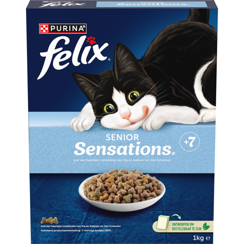 Een afbeelding van Felix Sensations senior met kip & kalkoen