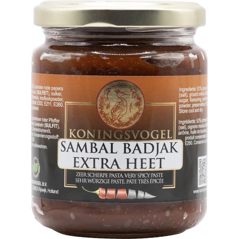 Een afbeelding van Koningsvogel Sambal badjak extra heet