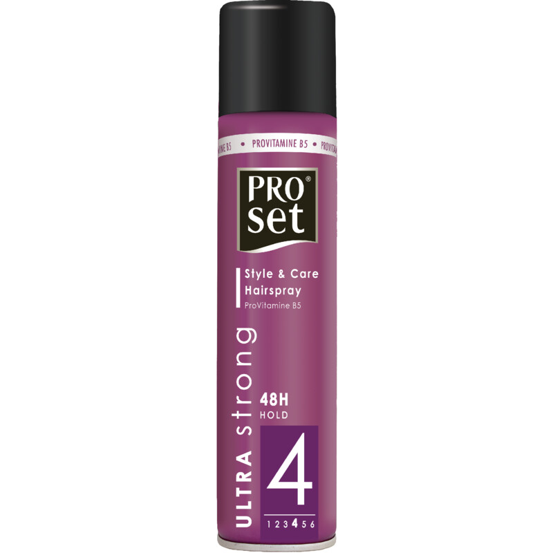 Een afbeelding van Proset Style & care hairspray ultra strong 4