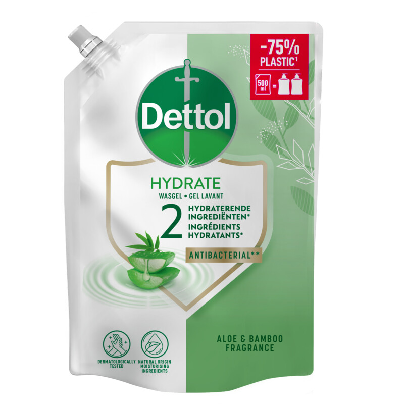 Een afbeelding van Dettol Aloë vera & bamboe handzeep navulling